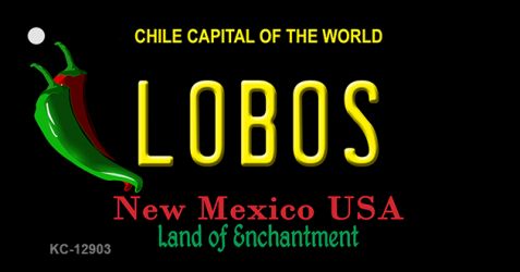 KC-12903 1.5 x 3 in. Lobos Novelty Metal Key Chain