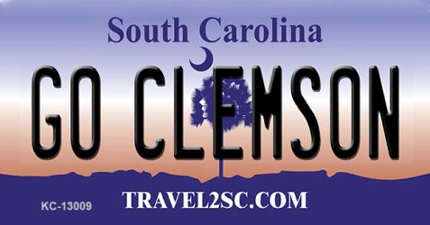 KC-13009 1.5 x 3 in. Go Clemson Novelty Metal Key Chain