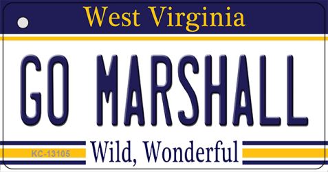 KC-13105 1.5 x 3 in. Go Marshall Novelty Metal Key Chain