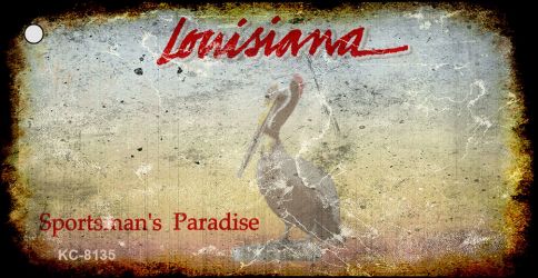 SMART BLONDE Louisiana Rusty Blank Key Chain KC-8135