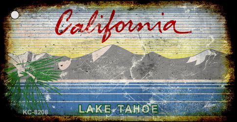 SMART BLONDE California Lake Tahoe Rusty Blank Key Chain KC-8208
