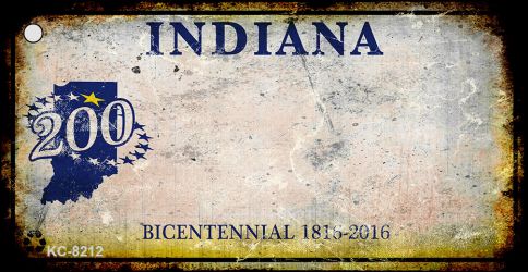 KC-8212 1.5 x 3 in. Indiana Rusty Blank Background Key Chain