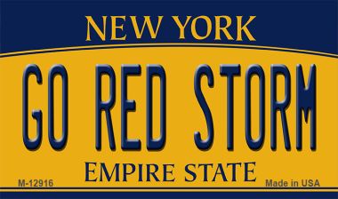 M-12916 3.5 x 2 in. Go Red Storm Novelty Metal Magnet