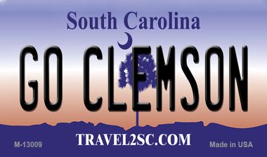 M-13009 3.5 x 2 in. Go Clemson Novelty Metal Magnet