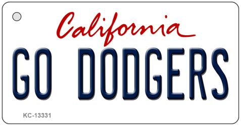KC-13331 1.5 x 3 in. Go Dodgers Novelty Metal Key Chain