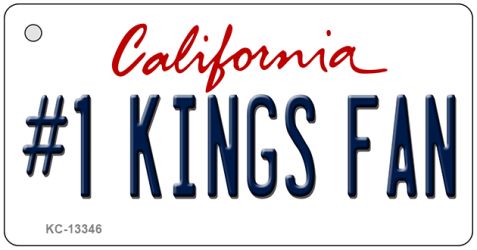 KC-13346 1.5 x 3 in. Number 1 Kings Fan Novelty Metal Key Chain