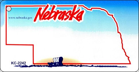SMART BLONDE Nebraska State Blank Novelty Metal Key Chain KC-2242