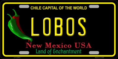 LP-12903 6 x 12 in. Lobos Novelty Metal License Plate