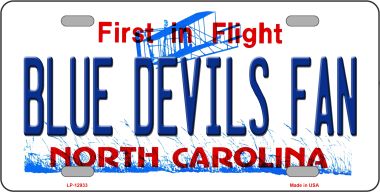 LP-12933 6 x 12 in. Blue Devils Fan Novelty Metal License Plate