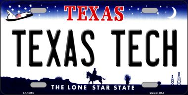 LP-13055 6 x 12 in. Texas Tech Novelty Metal License Plate