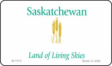 M-1513 3.5 x 2 in. Saskatchewan Blank Background Novelty Metal Magnet