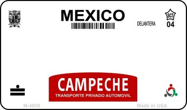 Campeche Mexico Blank Novelty Metal Magnet M-4809