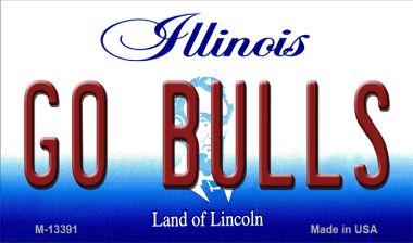 M-13391 3.5 x 2 in. Go Bulls Novelty Metal Magnet -  Smart Blonde