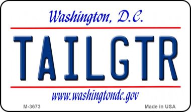 M-3673 3.5 x 2 in. Tailgtr Washington DC Novelty Metal Magnet