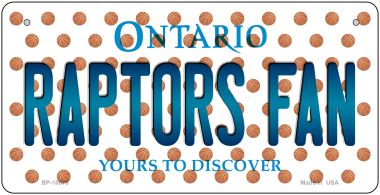 Raptors Fan Ontario Novelty Metal Bicycle Plate BP-10875