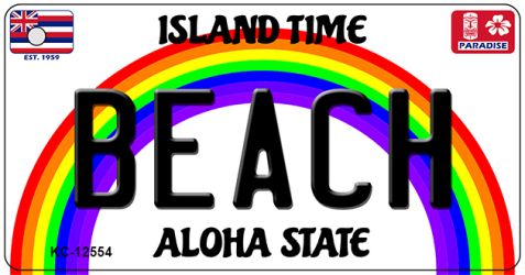 KC-12554 1.5 x 3 in. Beach Novelty Metal Key Chain