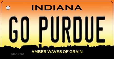 KC-12761 1.5 x 3 in. Go Purdue Novelty Metal Key Chain