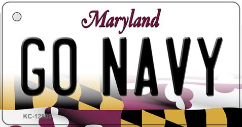 KC-12809 1.5 x 3 in. Go Navy Novelty Metal Key Chain