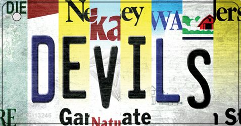 KC-13246 1.5 x 3 in. Devils Strip Art Novelty Metal Key Chain