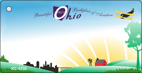 SMART BLONDE Ohio State Blank Novelty Metal Key Chain KC-4220