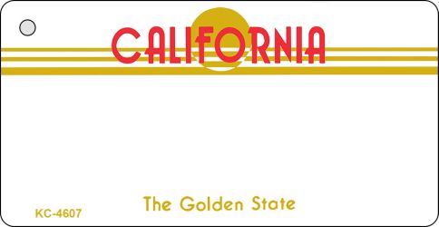 SMART BLONDE California State Blank Novelty Metal Key Chain KC-4607