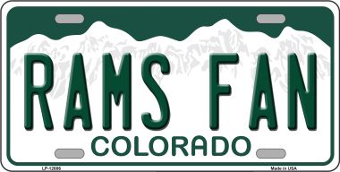 LP-12686 6 x 12 in. Rams Fan Novelty Metal License Plate