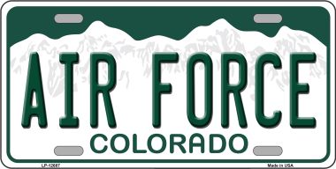 LP-12687 6 x 12 in. Air Force Novelty Metal License Plate