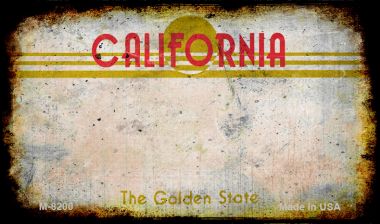 M-8200 3.5 x 2 in. California Rusty Blank Background Novelty Magnet