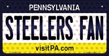 Steelers Fan Pennsylvania Novelty Metal Bicycle Plate BP-10778
