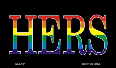 M-4731 3.5 x 2 in. HERS Rianbow Novelty Metal Magnet