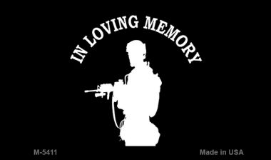 M-5411 3.5 x 2 in. In Loving Memory Standing Novelty Metal Magnet