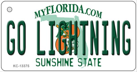 KC-13375 1.5 x 3 in. Go Lightning Novelty Metal Key Chain