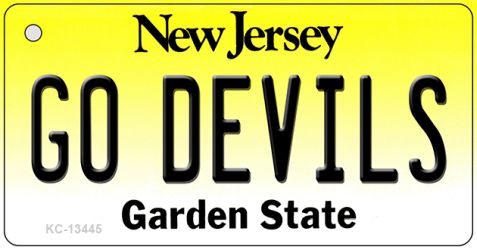 KC-13445 1.5 x 3 in. Go Devils Novelty Metal Key Chain