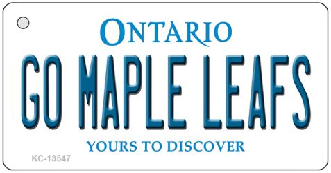 KC-13547 1.5 x 3 in. Go Maple Leafs Novelty Metal Key Chain