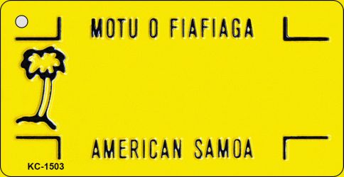 SMART BLONDE American Samoa Blank Novelty Metal Key Chain KC-1503