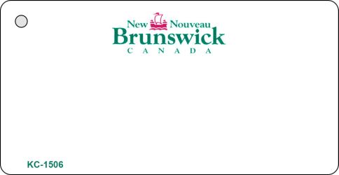 SMART BLONDE New Brunswick Blank Novelty Metal Key Chain KC-1506