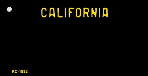 SMART BLONDE California Black State Blank Novelty Metal Key Chain KC-1832