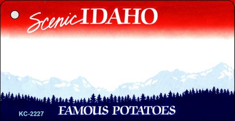 SMART BLONDE Idaho State Blank Novelty Metal Key Chain KC-2227