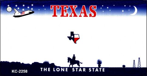 SMART BLONDE Texas State Blank Novelty Metal Key Chain KC-2258