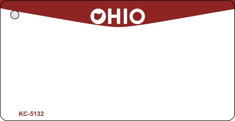 SMART BLONDE Ohio State Blank Novelty Metal Key Chain KC-5132