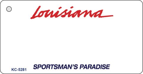 SMART BLONDE Louisiana State Blank Novelty Metal Key Chain KC-5281