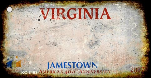 SMART BLONDE Virginia Rusty Blank Key Chain KC-8163