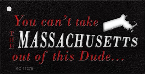 KC-11275 1.5 x 3 in. Massachusetts Dude Novelty Metal Key Chain