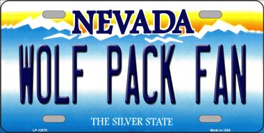 LP-12878 6 x 12 in. Wolf Pack Fan Novelty Metal License Plate