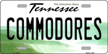 LP-13030 6 x 12 in. Commodores Novelty Metal License Plate