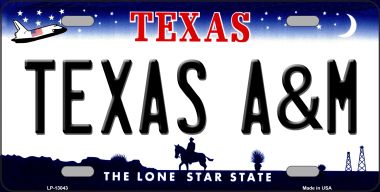 6 x 12 in. Texas A&M Novelty Metal License Plate