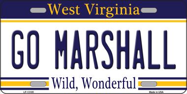 LP-13105 6 x 12 in. Go Marshall Novelty Metal License Plate