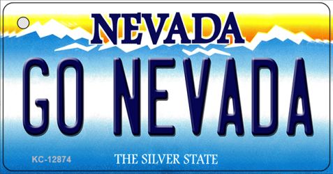 KC-12874 1.5 x 3 in. Go Nevada Novelty Metal Key Chain