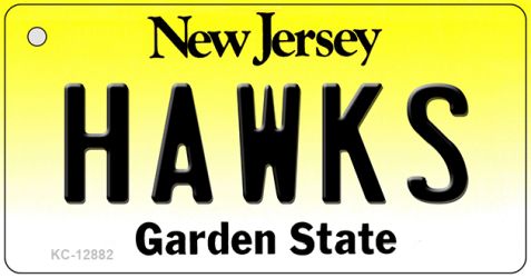 KC-12882 1.5 x 3 in. Hawks Novelty Metal Key Chain