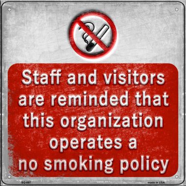 SQ-897 12 x 12 in. No Smoking Novelty Metal Square Sign